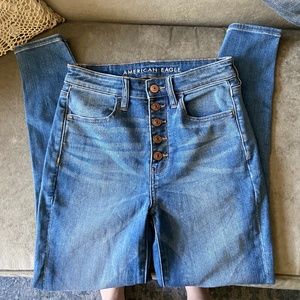 American Eagle Exposed Button Fly Skinny Jean